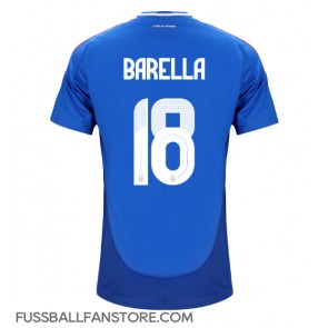 Italien Nicolo Barella #18 Replik Heimtrikot EM 2024 Kurzarm